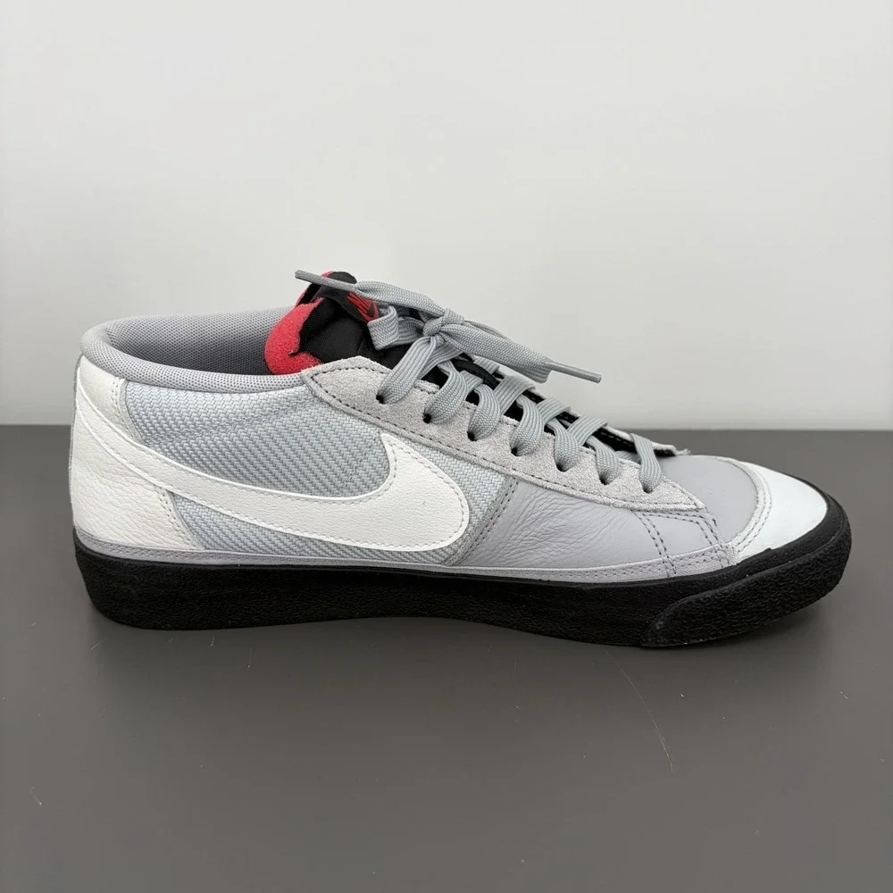 Nike Blazer Pro Club Low Mens Size 9.5 Gray Red Black Athletic Shoes Sneakers